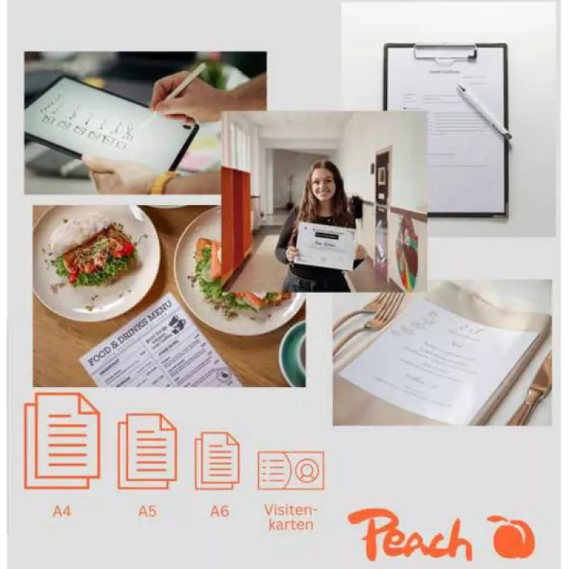Peach 511189 3in1 PBP351 plastificadora A4 en caliente y en frío con cortadora de papel y redondeadora de esquinas