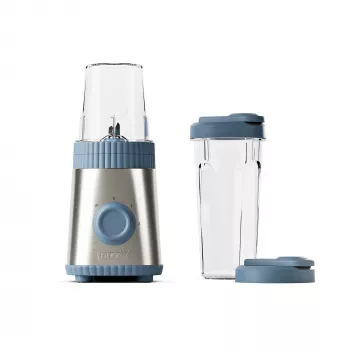 Guzzini Sous Chef batidora móvil ON-THE-GO, azul marino - batidora compacta con 2 vasos
