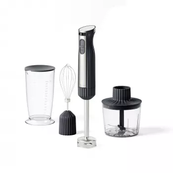 Guzzini Sous Chef batidora de mano con accesorios, gris (148400184)