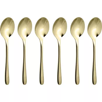 Sambonet Taste PVD Set de 6 cucharillas de café doradas