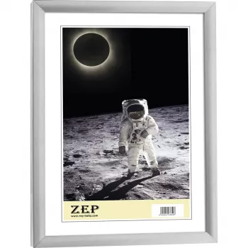 ZEP KL3 Marco de fotos individual plateado 15x20 cm rectangular para mesa y pared