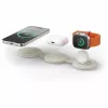 Cargador inalámbrico Satechi OntheGo 3 en 1 con Qi2, arena, 15W, ST-QTG31W
