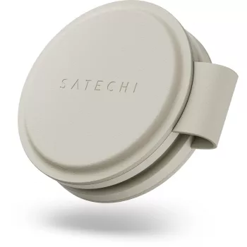 Cargador inalámbrico Satechi OntheGo 2 en 1 con Qi2, 15W, arena
