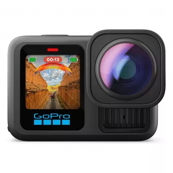 GoPro HERO13 Black Ultra Wide Edition cámara de acción 4K, 5.3K, 2.7K, pantalla táctil, Ultra HD, sumergible, GPS, resistente al polvo, Bluetooth, Wi-Fi, cámara lenta, Full HD (CHDRB-133-RW)