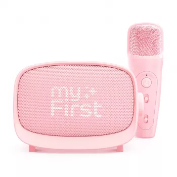 myFirst Voice 2 Set de karaoke inalámbrico - Micrófono y altavoz con efectos de distorsión de voz, Rosa