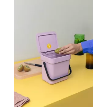 Brabantia Sort & Go cubo de basura rosa lila 3 L
