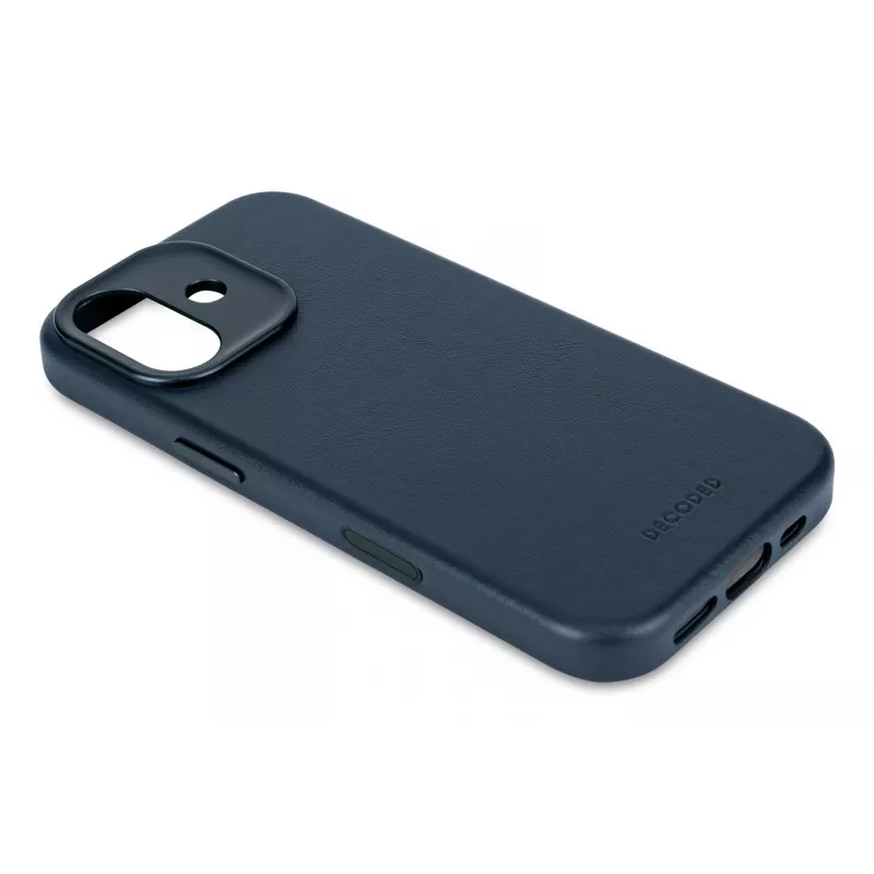 Decoded Funda trasera de piel para iPhone 17 con MagSafe - Navy Shadow
