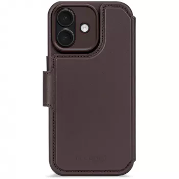 Decoded Funda de piel con cartera extraíble para iPhone 17 con MagSafe - Chocolate Brown