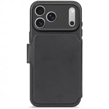 Cartera desmontable de piel Decoded para iPhone 17 Pro Max con MagSafe (negro)