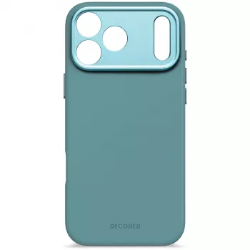 Decoded AntiMicrobial Funda trasera de silicona para iPhone 17 Pro Max, compatible con MagSafe, Retro Blue