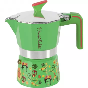 Cafetera exprés italiana Pedrini 3TZ Frida Kahlo, verde (02CF157)