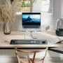 ALOGIC Elite Aluminum Laptop Stand con Cargador Inalámbrico - Blanco