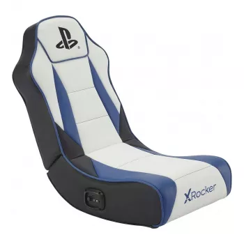 X Rocker Geist 2.0 PlayStation Silla Gamer de Suelo con Sistema de Audio 2.1 - Blanco/Azul