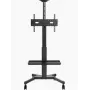 Vision VFM-F26W soporte de suelo móvil para pantalla – ajuste de altura para una persona – soporte de acero compatible con pantallas de 55-100 pulgadas con VESA hasta 800x600 – ajuste de altura por manivela – ajuste de inclinación – bandeja grande para portátil o videobar incluida