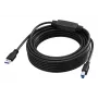 VISION cable de extensión activo USB 3.0 de 10 m - conectores niquelados - 5 Gbps - USB A a USB B - negro
