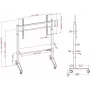 VISION VFM-F15M soporte de suelo motorizado con ruedas para pantallas de 40-86 pulgadas, VESA hasta 800x600, ajuste de altura 400 mm, negro