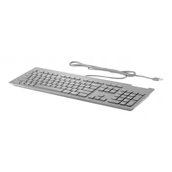 Teclado HP Business Slim - USB - Inglés de Reino Unido (GB) - Negro
