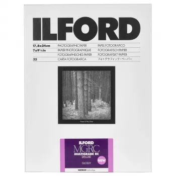 Papel en blanco y negro de contraste variable ILFORD MG RC Deluxe 18x24 cm Brillante, 25 hojas