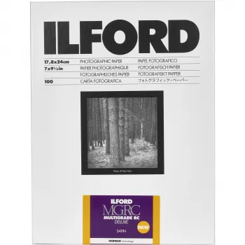 Papel fotográfico en blanco y negro de contraste variable ILFORD Multigrade RC Deluxe Brillante 18x24 cm 100 hojas