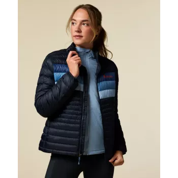 Cotopaxi Fuego Down Jacket - Carbon Stripes (mujer, talla L)