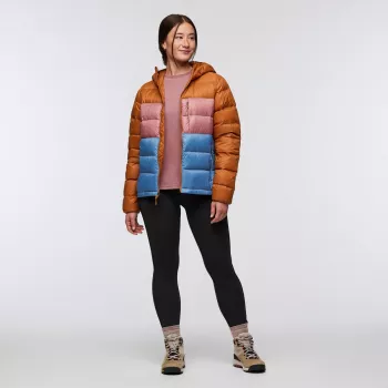 Cotopaxi Fuego Max Down Hooded Jacket mujer - Sienna/Fjord - talla S