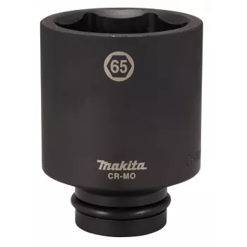 Vaso de impacto Makita accionamiento 1 pulgada 65 mm 6 puntas Cr-Mo negro fosfatado E-24810