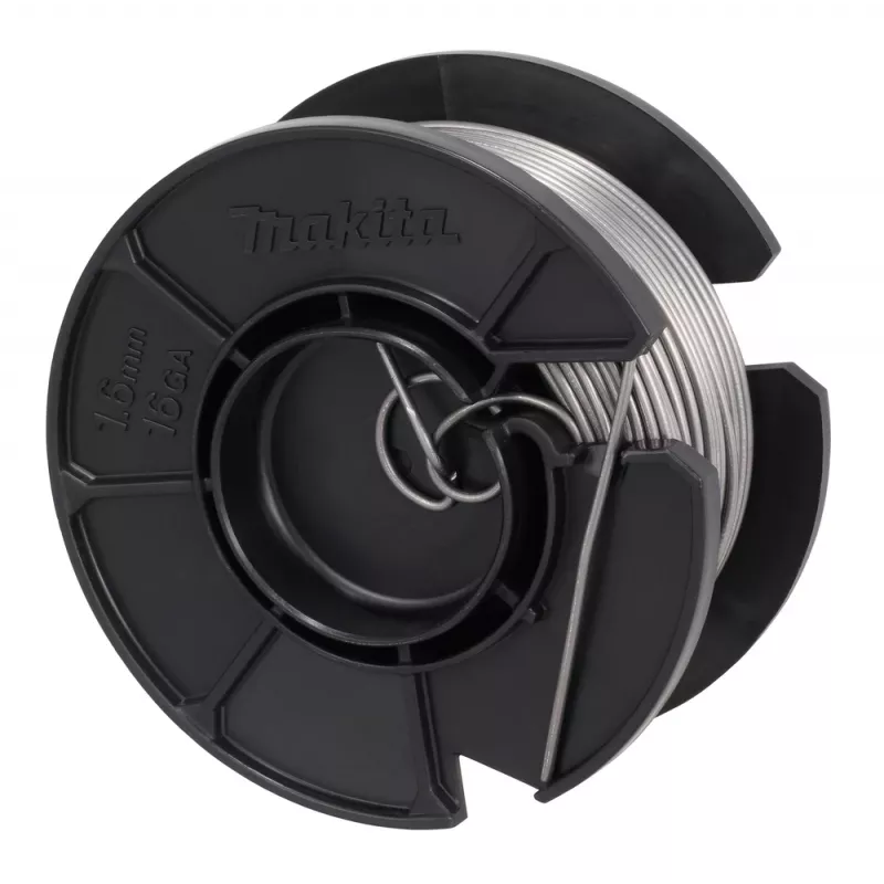 Alambre de atar desnudo Makita 1915N0-0 para uniones de armaduras 1,6 mm x 30,0 m, 32 unidades