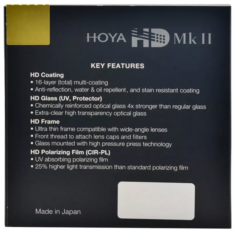 Hoya HD MkII UV 62 mm filtro