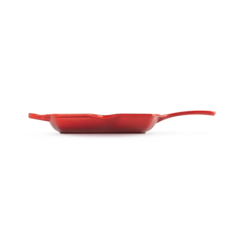 Le Creuset Sartén de parrilla de hierro fundido, cuadrada, 26 cm, rojo cereza