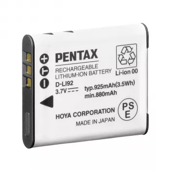 Pentax D-LI92 (B) Batería de ion de litio 925 mAh 3,7 V Negro