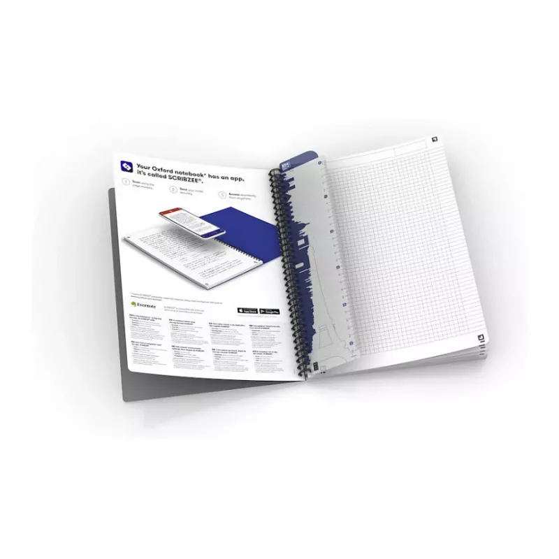 ELBA Oxford Office cuaderno A5 encuadernación en espiral 90 hojas gris