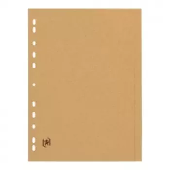 Oxford Touareg Separadores A4 Formato Completo en Blanco Beige 6 Piezas 1 Juego