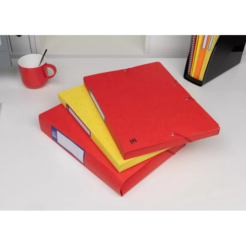 Oxford TOP FILE+ Caja Portadocumentos A4 2,5 cm Rojo