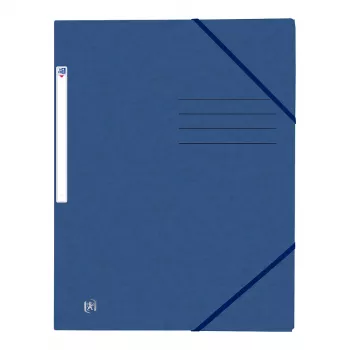 Oxford TOP FILE+ Carpeta con Goma A4 3 Solapas Azul Oscuro 400116325