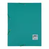 Oxford TOP FILE+ Carpeta Portadocumentos con Esquinas Elásticas A4 3 Solapas Aqua 400116326