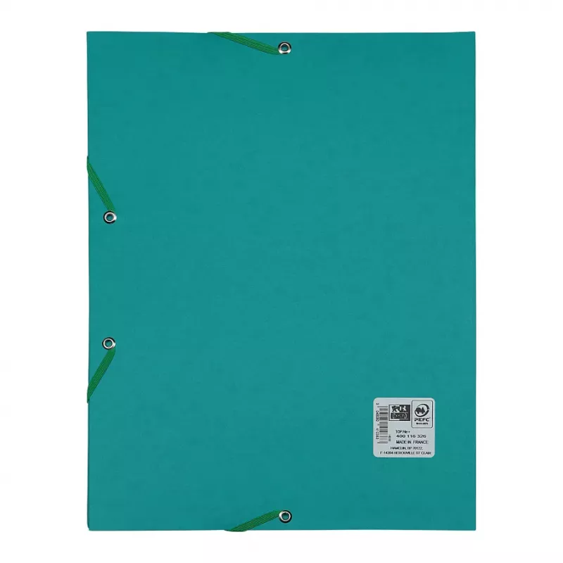 Oxford TOP FILE+ Carpeta Portadocumentos con Esquinas Elásticas A4 3 Solapas Aqua 400116326