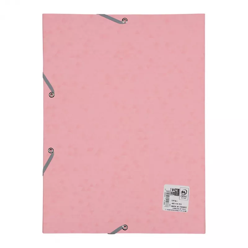 Oxford TOP FILE+ Carpeta con Goma A4 3 Solapas Rosa Pastel 400116353