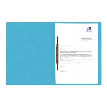 Oxford TOP FILE+ Carpeta de Archivo A4 Cartón 390 g/m² Aqua Con Grapa Metálica