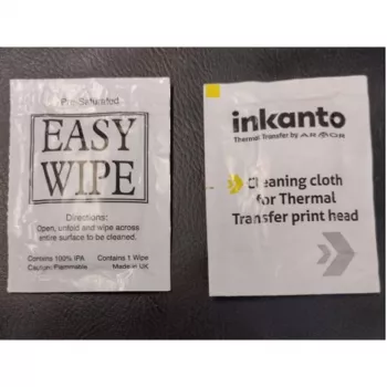 Armor INKANTO toallitas de limpieza para cabezal térmico - 100 bolsas selladas individualmente