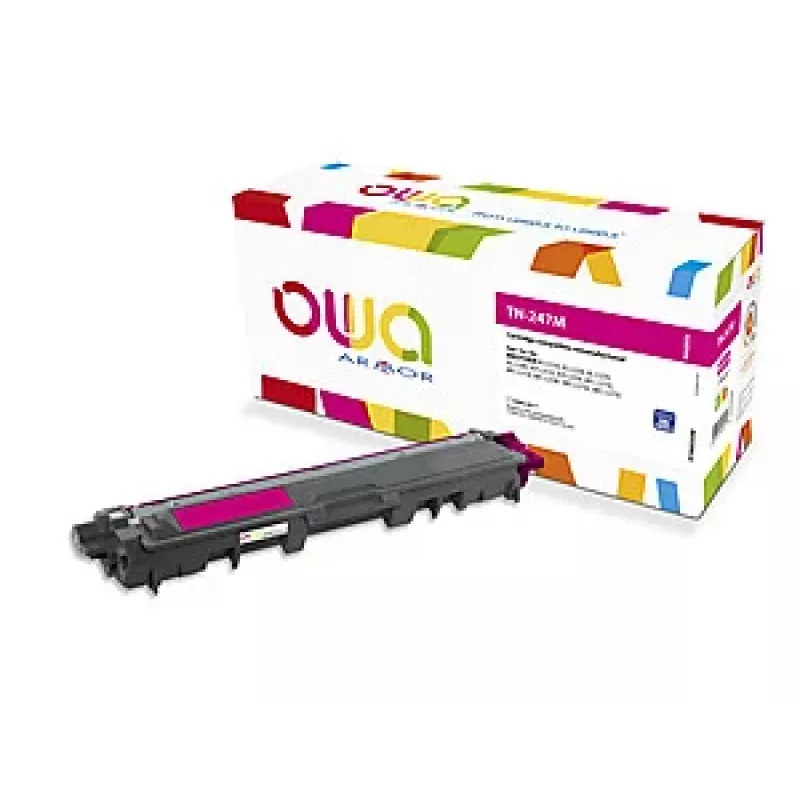 ARMOR OWA Cartucho de tóner compatible para Brother TN-247M magenta 2.300 páginas con chip