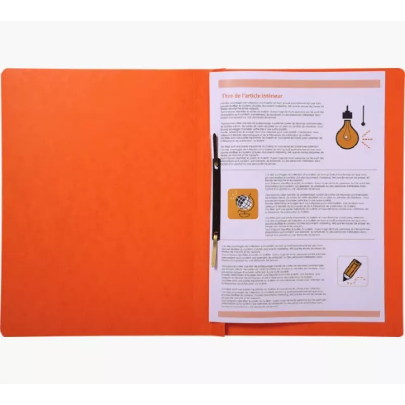 Exacompta Quick Binder A4 naranja Colorspan cartón 355 g/m² pinzas metálicas flexibles