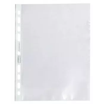 Exacompta Forever fundas perforadas A5 pack de 50 transparentes gofradas 0,06 mm