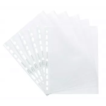 Exacompta Forever fundas perforadas A5 pack de 50 transparentes gofradas 0,06 mm