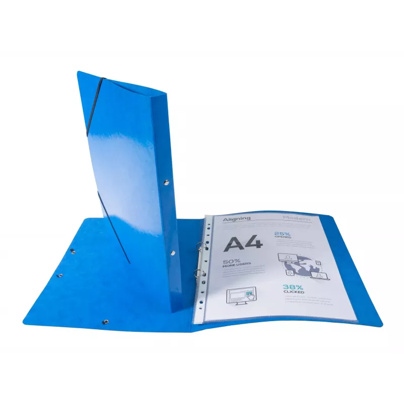 Exacompta Iderama archivador de anillas A4, 2 anillas 15 mm, con goma, azul oscuro (8701589)