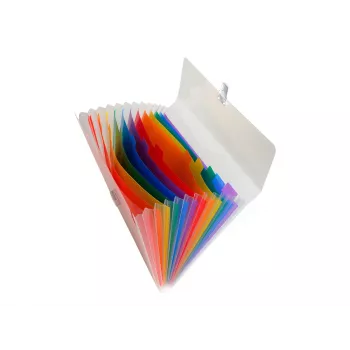 Exacompta Crystal archivador de expansión - 13 compartimentos - A4 - transparente