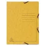 Exacompta carpeta con goma de 3 solapas, colores surtidos, A4, pack de 3