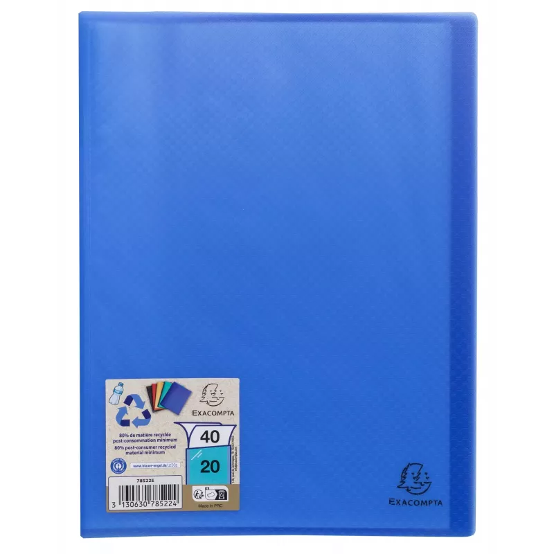 Exacompta Opak funda de presentación DIN A4 20 fundas azul claro