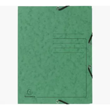 Exacompta carpeta de archivo 55403E DIN A4 3 solapas cartón verde