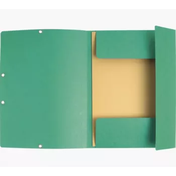 Exacompta carpeta de archivo 55403E DIN A4 3 solapas cartón verde