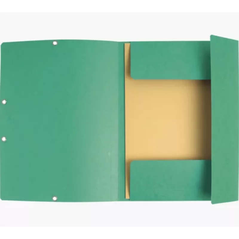 Exacompta carpeta de archivo 55403E DIN A4 3 solapas cartón verde
